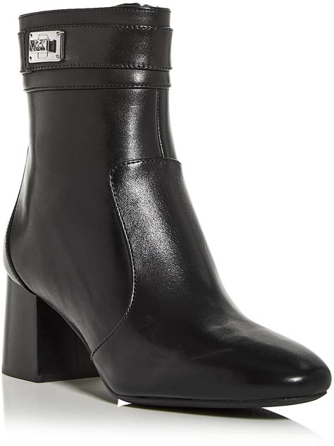 michael kors padma bootie|Padma Logo and Leather Ankle Boot .